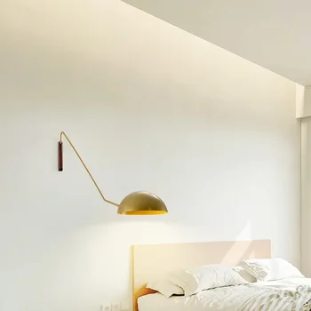 Nordic Solid Wood Rotatable Wall Lamp 1