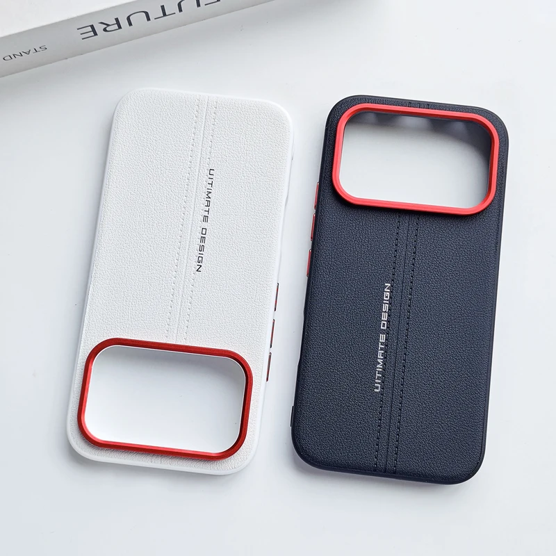 Premium Business PU Leather Case with Soft TPU Edge - Ultra Thin Cover