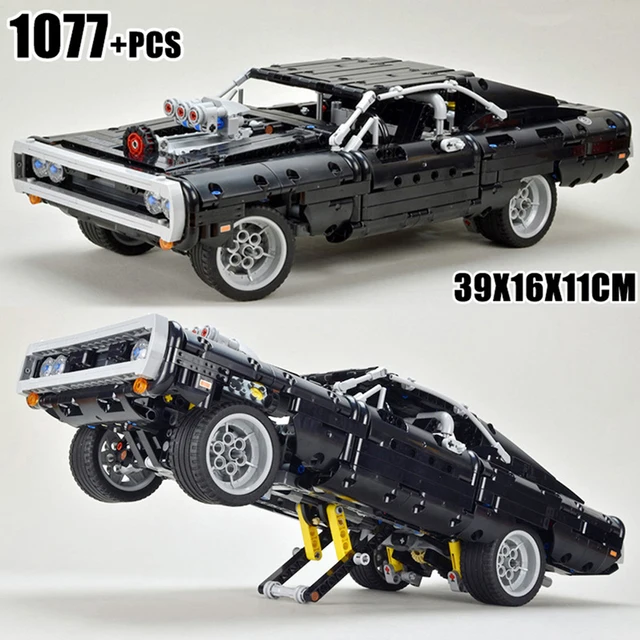2024 New Technical Assemble Fast and Furious Dodge Building Blocks Charger Racing Car Model MOC Bricks Set Toys For Kids Gifts 1