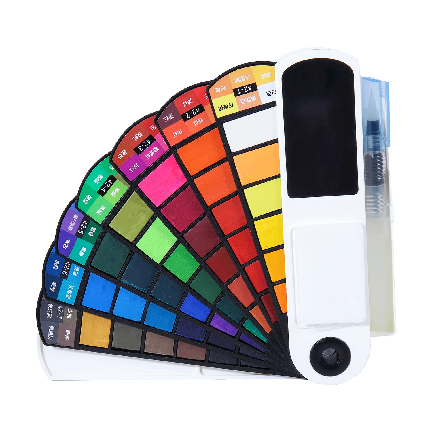 Solid Watercolor Pigment Portable Travel WaterColor Box with Brush Art Specific Fan Shaped Painting Tool 18/24/36/42 Colors watercolor painting set,watercolor paint,watercolor pigment