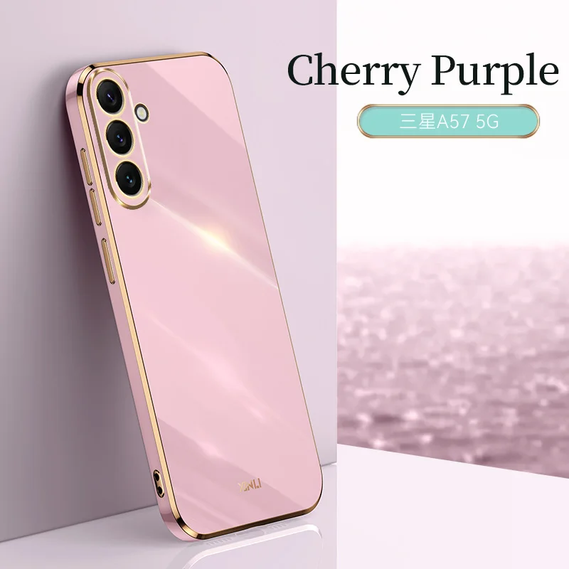 Luxury Colorfast Silicone Phone Case with Lens Protection - Fashionable Plating Design