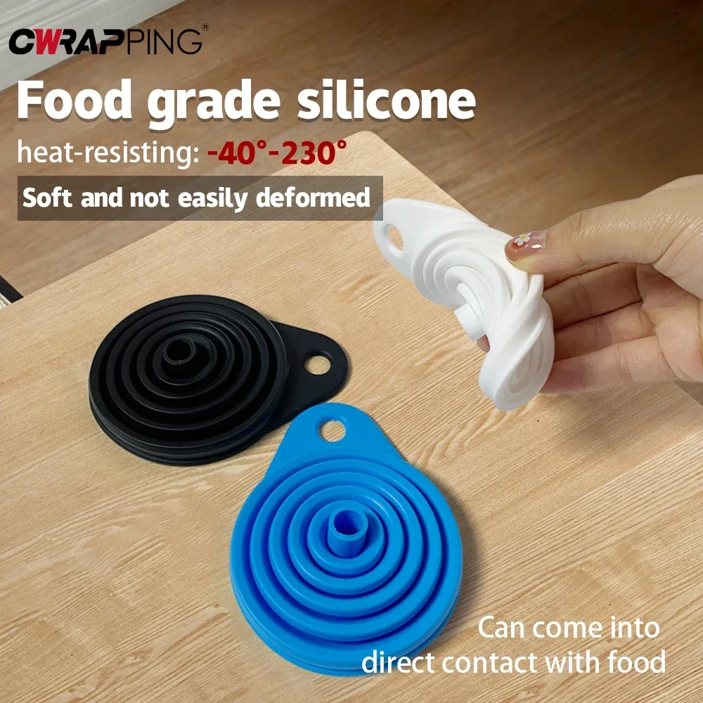 2Pcs Car Foldable Engine Funnel Silicone Liquid Funnel Washer Fluid Change Portable Tools for Motorcycle Car Acesssories 5