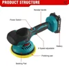 ONEVAN Cordless 21V Car Polisher Electric Polisher Automobile Car Polishing Sealing Glaze Machine For Makita 18v Battery 3