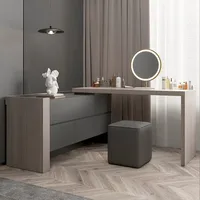 Commode de maquillage légère en bois massif, meuble de luxe pour chambre à coucher, seau à sens Premium, armoire intégrée, moderne et Simple 3