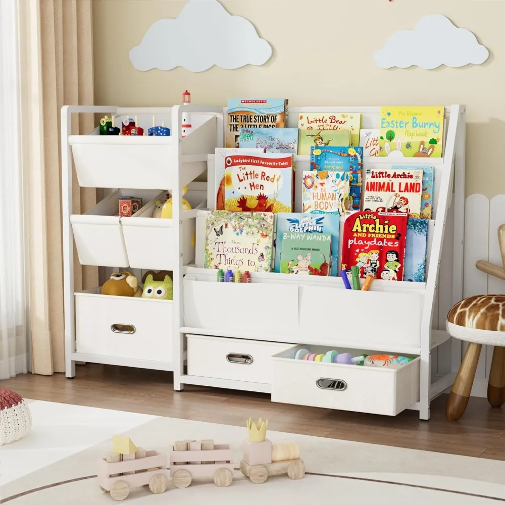 3-Tier Kids Bookshelf & Toy Organizer 1