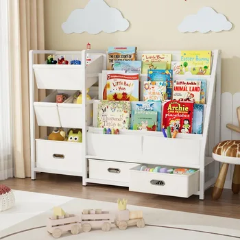3-Tier Kids Bookshelf & Toy Organizer 1