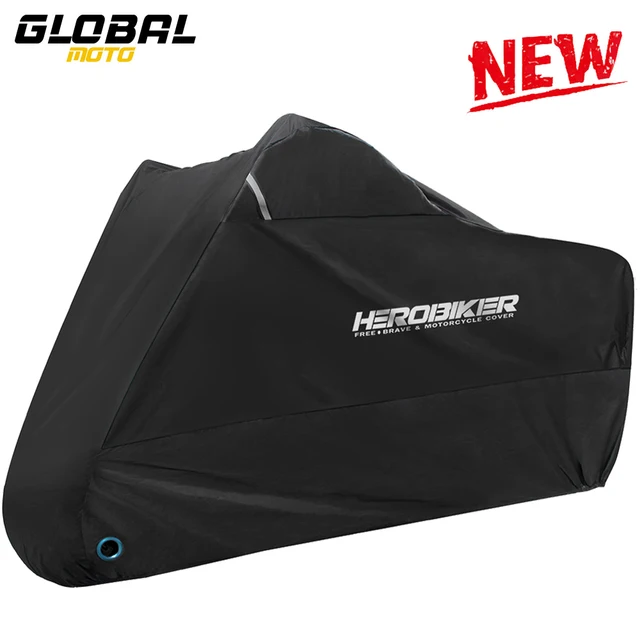 New Motorcycle Cover Outdoor Waterproof UV Sun Protector Scooter All Season Bike Motorcycle Accessories Rain Dust Proof Covers Z002 Black