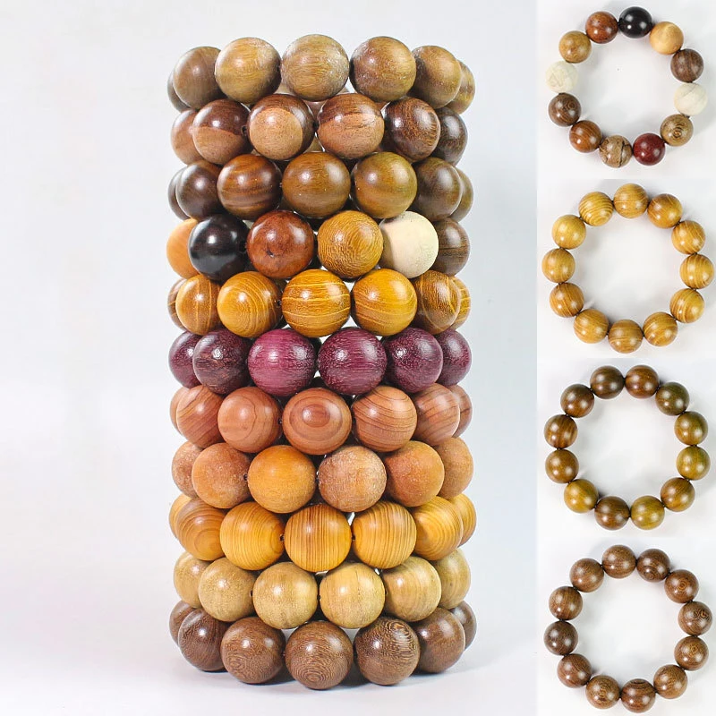 1pc Natürliche Holz Armbänder 20mm Frauen Männer Elastische Handwerk Einstellbare Holz Armreifen Wrap Hand Schmuck Für Weihnachten Geburtstag
