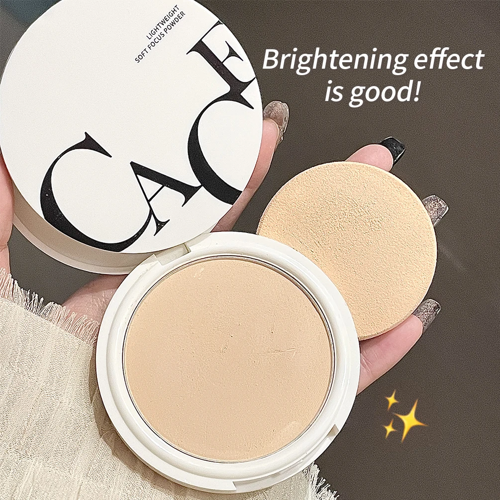 

Oil Control Makeup Powder Moisturize Brightening Press Powder Nature Light Breathable Waterproof Lasting Setting Powder Cosmetic