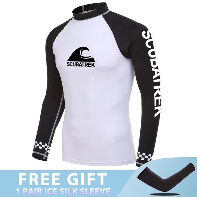 Men Swimsuit Swimming T-shirt Beach Uv 