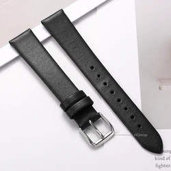 Elegant Slim Leather Watch Strap for Women - High - Quality Universal Replacement Watchband (Black belt)
