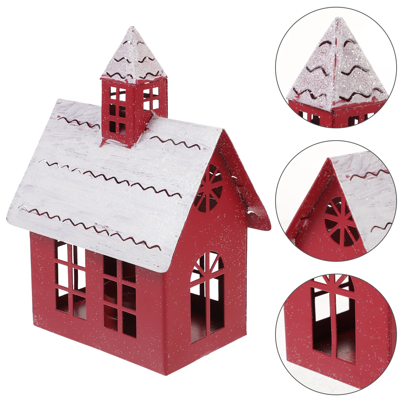 

Christmas Tabletop Craft Christmas Metal Decoration Desktop Village House Holder