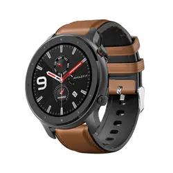 Elegant Leather Watch Band - Premium Strap for 22mm Width universal (Brown)