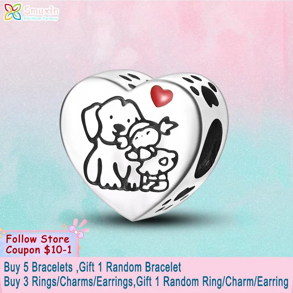 CRISNATA 925 Sterling Silver Animal Charms - Cute Rabbit, Owl, Unicorn Beads For European Bracelets, Gift