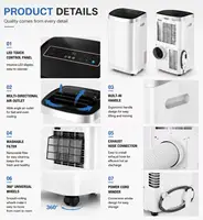 Climatiseur portable 12000 BTU R290 avec télécommande, climatiseur mobile pour la maison, le bureau, l'hôtel 4
