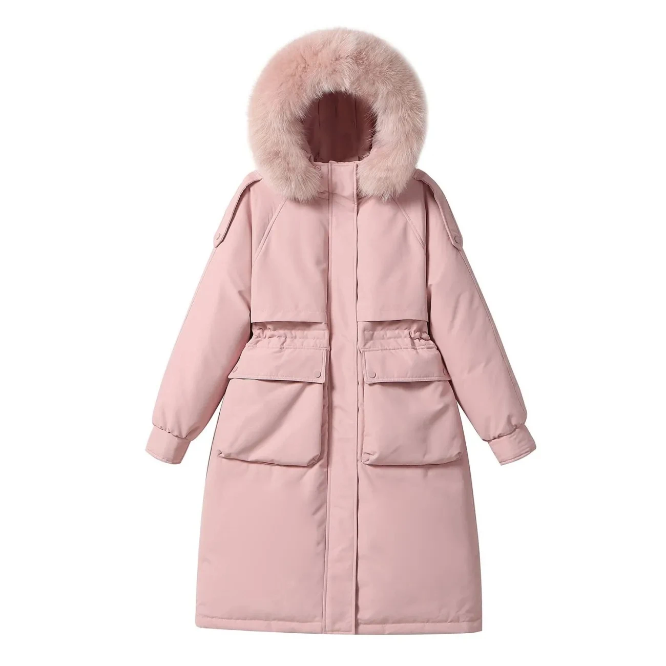 

Winter Jacket Women Promotion Version Long Warm Parkas Women's Removable Hoods Thickened Female Padded Clothes Coat Large Pocket