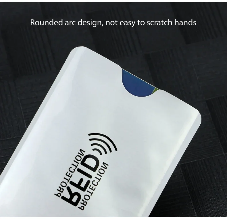 5~20 Stück Anti-Scan-Kartenhüllen, antimagnetisch, diebstahlsicher, RFID/NFC-Blockierung, Aluminiumfolie, Sicherheitshalter für Bankkarten und Ausweise – Detail 7