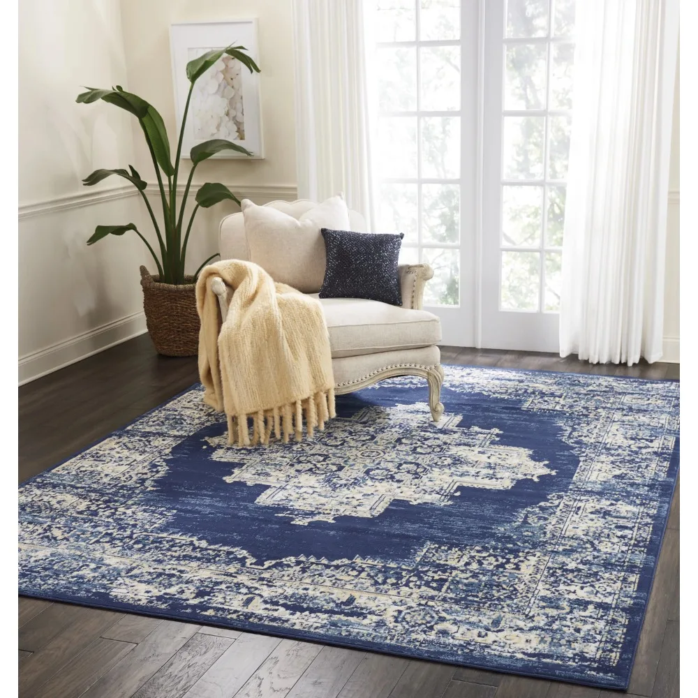 

Grafix Persian Navy Blue 7'10" x 9'10" Area Rug, (8x10)