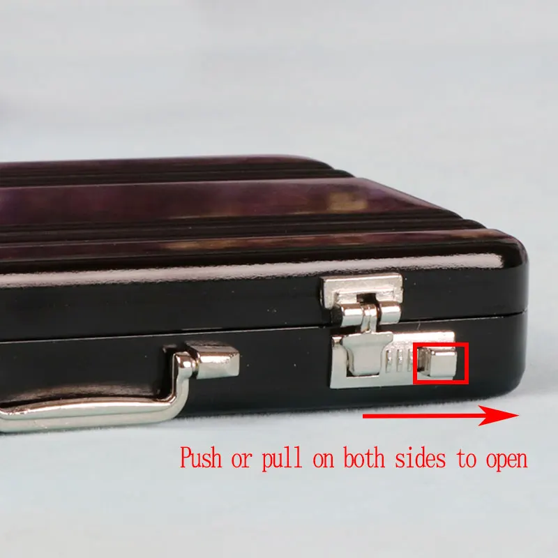 Mini Suitcase Password Cash Money Box Dolls Furniture Model Pretend Play Game Toys For Dollhouse Aceessories Kids Gift 2