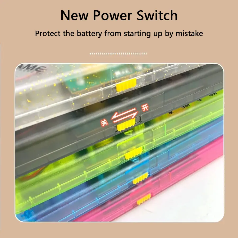 Large Screen Classic Game Console Handheld Game Players Transparent Nostalgic Childhood Educational Toys Adult Stress-Relieving