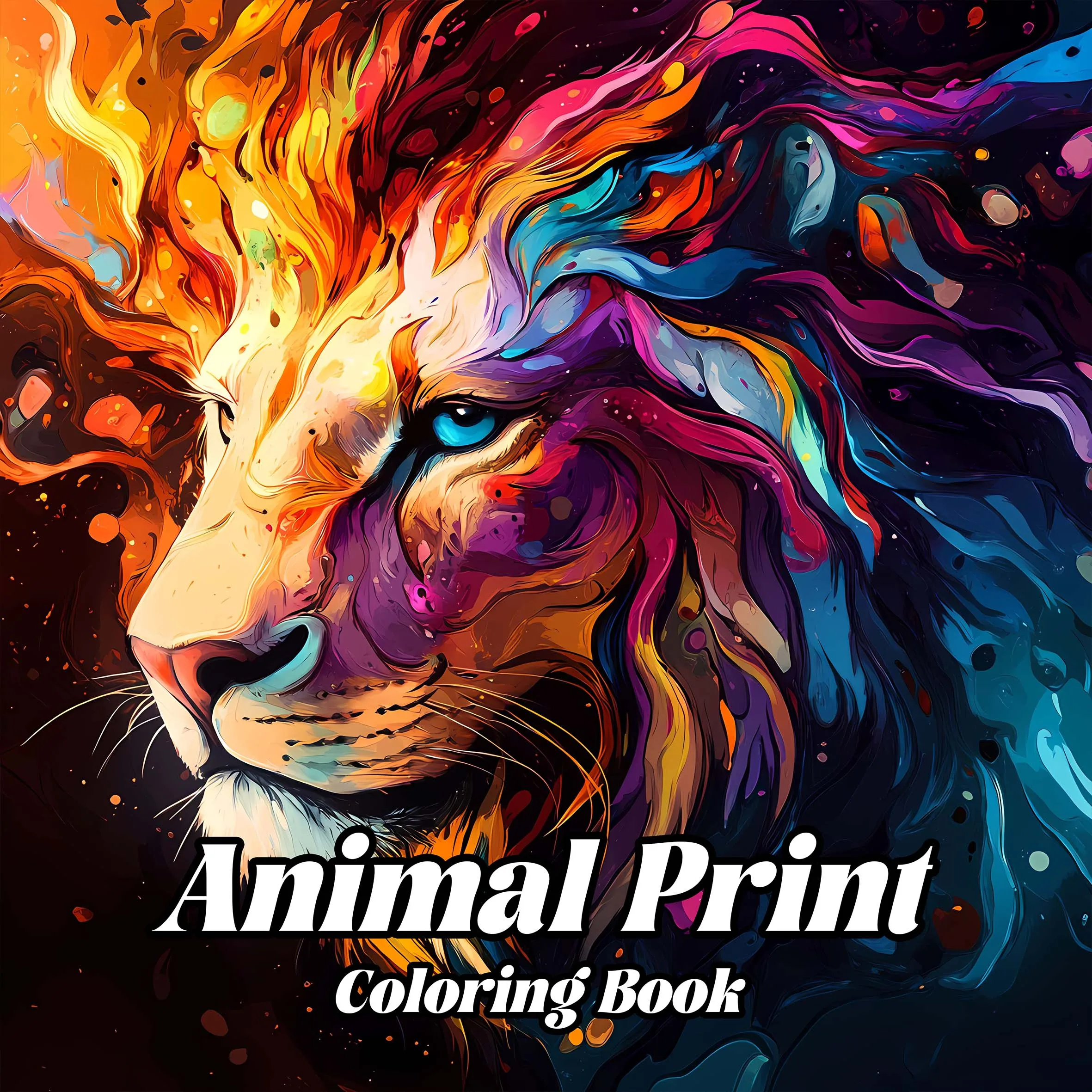 1pc Coloring Book Animal lion Adult Picture Book Gift For Birthday Party Relieve Stress Kill Time Graffiti Painting Drawing Art 2