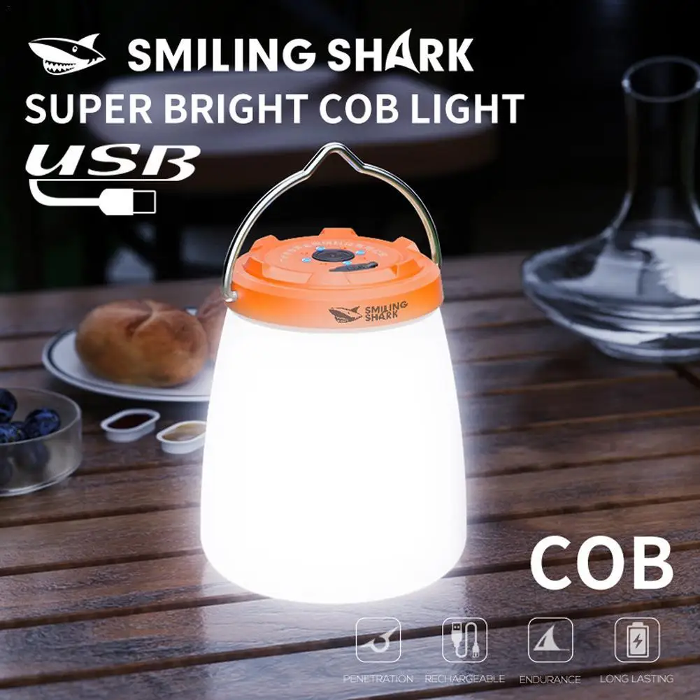 Rechargeable LED Camping Lantern With Hook Waterproof Tent Light Night Emergency Light Portable Outdoor Camping