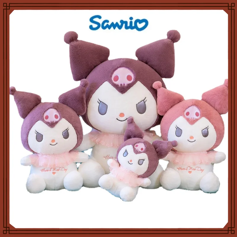 

Милая кукла Kuromi серии Sanrio, супермягкая плюшевая игрушка, девушка-спутник для кровати, кукла, теплый сердечный спутник, подарок, праздничный подарок, подарок на день рождения