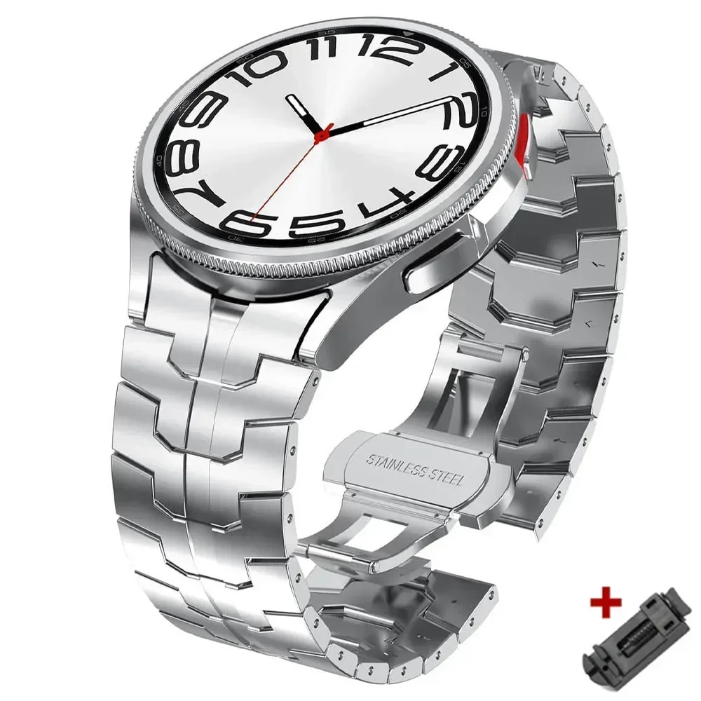 Luxury Stainless Steel No-Gap Strap - Premium Metal Watchband Bracelet