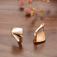 2025 Korean New Simple Geometry 14k Gold Earrings Fine Aros Mujer Oreja Earrings for Women Orecchini 14 K Gold Bizuteria Jewelry 2