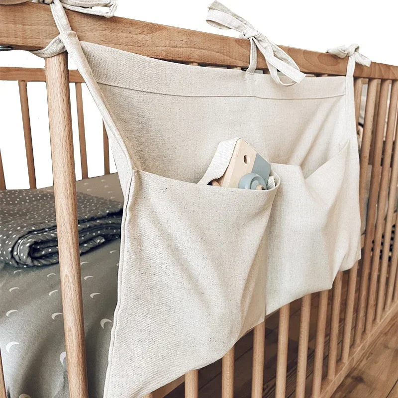 Baby Bed Hanging Storage Bags Cotton Newborn Crib Organizer Toy Diaper Pocket for Crib Bedding Set Accessories Nappy Store Bags storage bag,storage organizer,crib organizer bag,crib storage bag