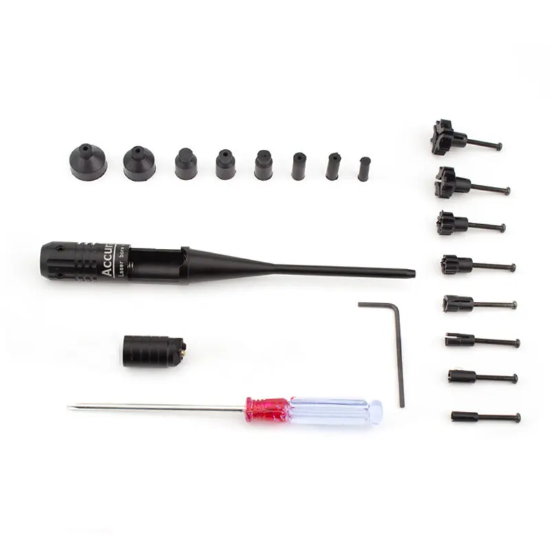 Tactical Adjustable Red Green Dot Laser Bore Sighter Collimator with Switch for Hunting Tools Accessories