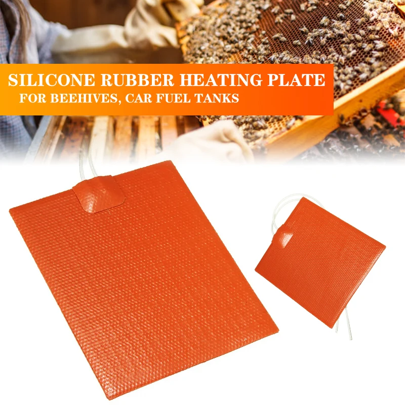 12V 12W Silicone Rubber Electric Heating Pads Silicone Rubber Heating Pad Flat HeaterThermal Heater Baking Mat Heater accessorie