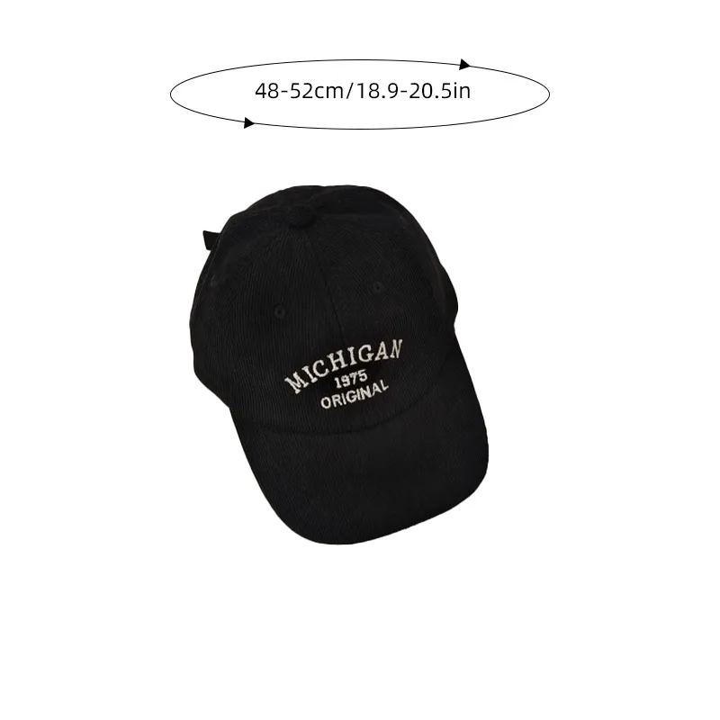 Letter Embroidered Children Baseball Cap Autumn Winter Corduroy Sport Hat for Boy Girl Vintage Hiphop Kids Snapback Hats