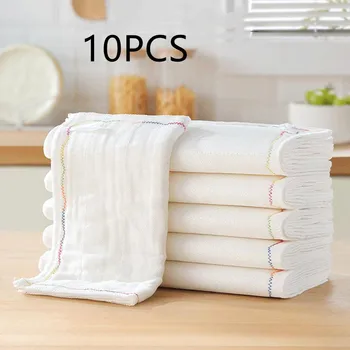 Kitchen Cleaning Cloth Cotton Yarn Towel Super Absorbent Non-Stick Oil Tray Towel Rag Napkin Dishwashing Household Cleaning 1