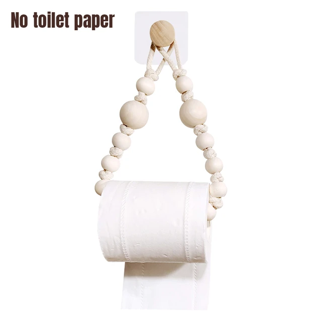 Hanging Paper Towel Holder Wall Mounted Macrame Paper Towel 