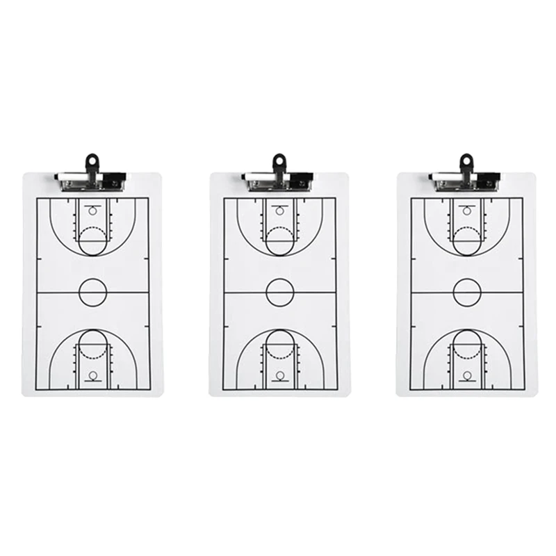 

3Pack Basketball Coach Clipboard, 13.78 X 8.66Inch Dry Erase Coaching Board, Double-Sided Full Marker Board Durable Easy Install