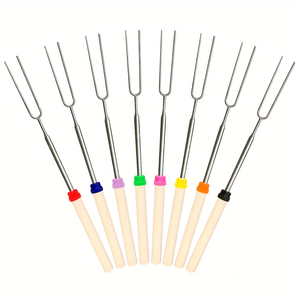 Marshmallow Roasting Sticks 8pcs Extendable 32inch For Grilling