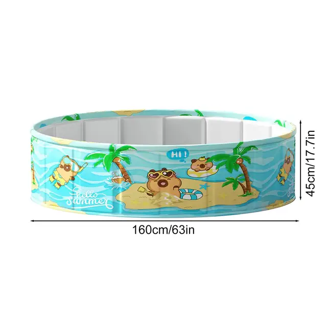 Foldable Non-inflatable Swimming Pool Non-inflatable Ground Swimming Pool Portable Waterproof Bath Basin Swim Tool For Backyard 6