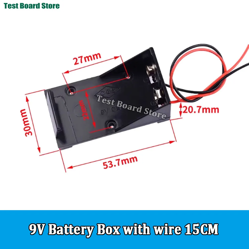 Battery Holder with Switch and Wire Lead Featuring 5.5x2.1mm Plug