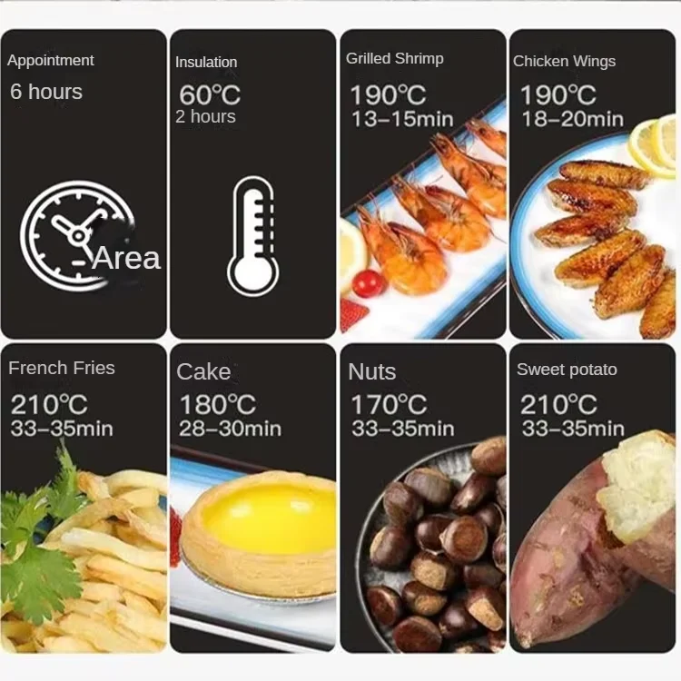 2025 New Style 6l Touch Control Air Fryer Oven With Cooking Single Pot Led Display Large Air Fryer Toaster 4