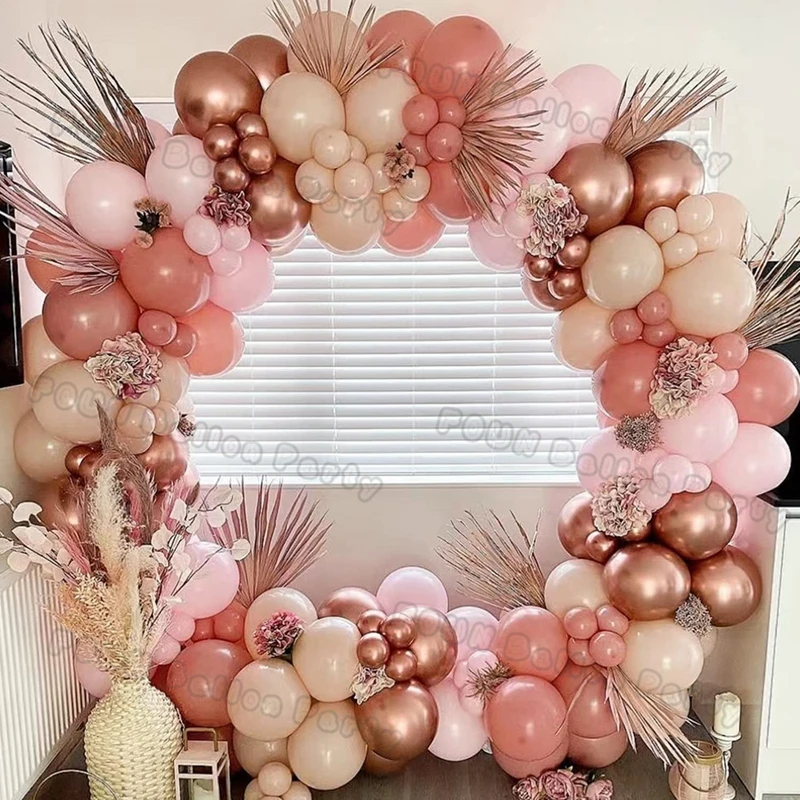 Popxstar Macaron Pink Balloon Garland Arch Welcome Baby Shower Valentines Day Birthday Party Wedding Decoration Anniversaire Latex Baloon