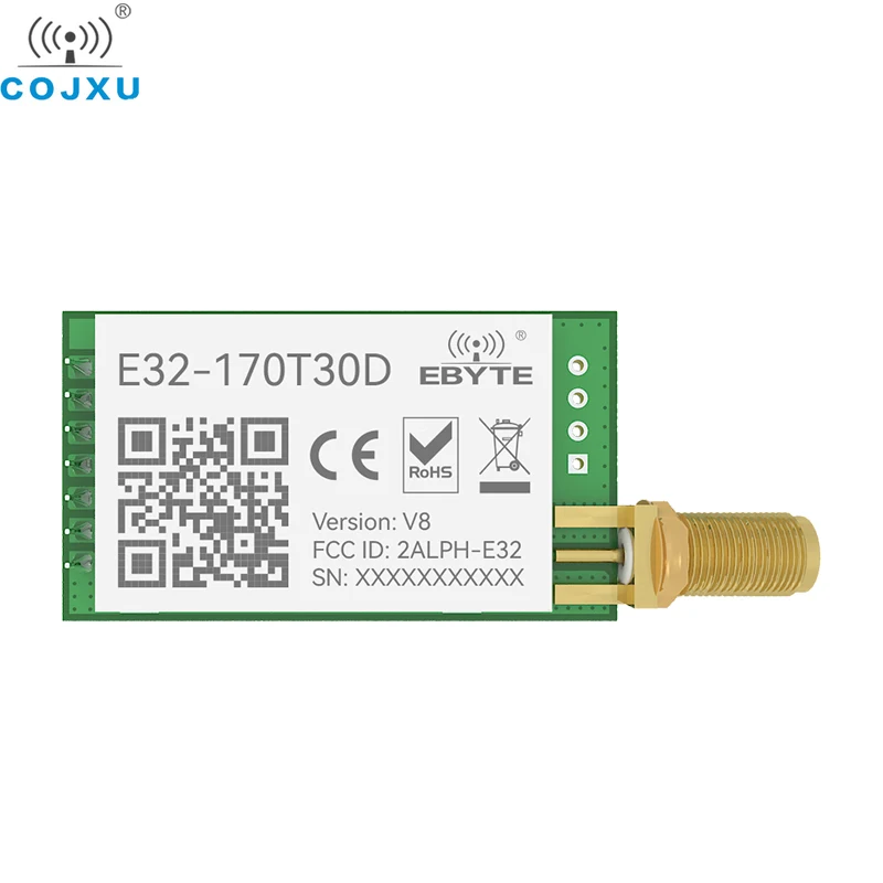 LoRa rf 모듈 UART 무선 송수신기, 장거리 SMA-k 안테나 E32-170T30D-V2.0, 170 MHz, 1W, 170 MHz