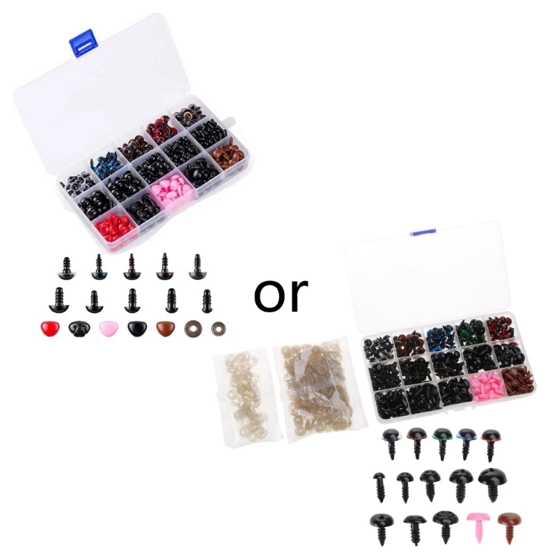 

752 шт. безопасный винт для глаз и носа куклы, мягкие игрушки и аксессуары для кукол, пластиковый глаз, нос, простая сборка, для