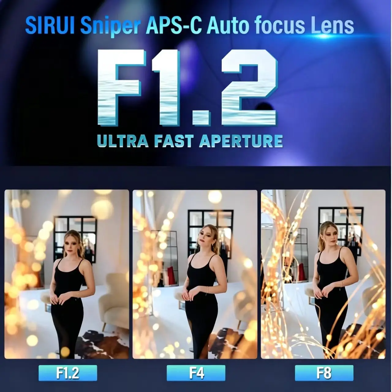 시루이 스나이퍼 세트 16+75mm/23+33+56mm 자동 초점 F1.2 APS-C 프레임 카메라 렌즈 Vlog 렌즈 (E, X, Z 마운트 RF) 러시아에서 배송