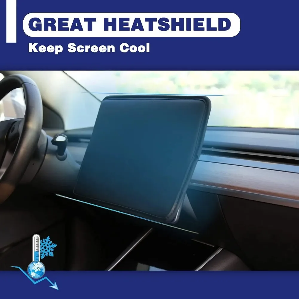 2021 테슬라 모델 3 모델 Y 슬라이딩 선쉐이드 스크린 보호 필름 방수 패브릭 내비게이션 커버