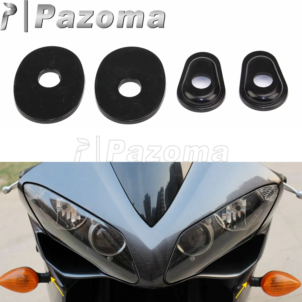 Distanziale Indicatore Moto In Plastica Nera Distanziale Adattatore Indicatore Di Direzione Anteriore Coperchio Distanziale Per Yamaha Yzf R6 Yzfr6 20