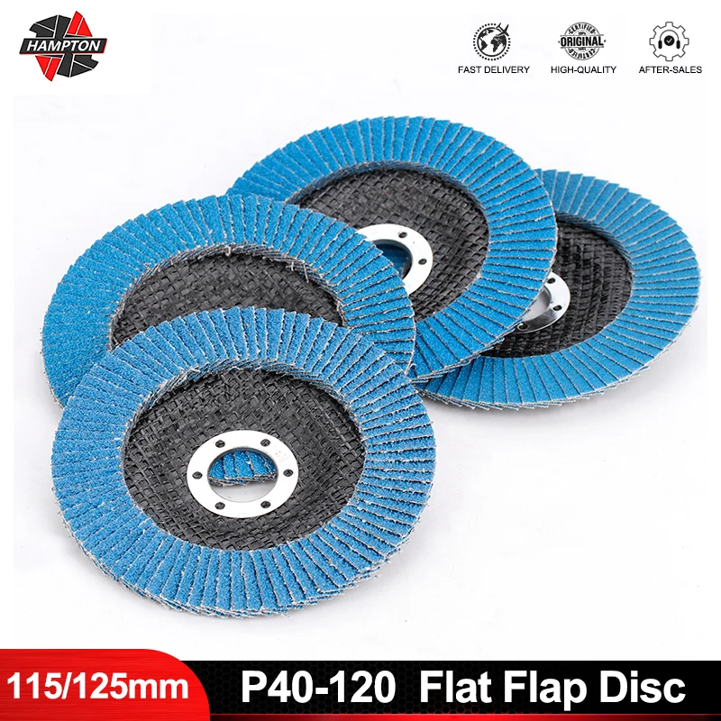 

Abrasive Disc 115 125mm Flat Flap Discs Grit 40 60 80 120 Sanding Discs Grinding Wheels Angle Grinder Blade for Polishing