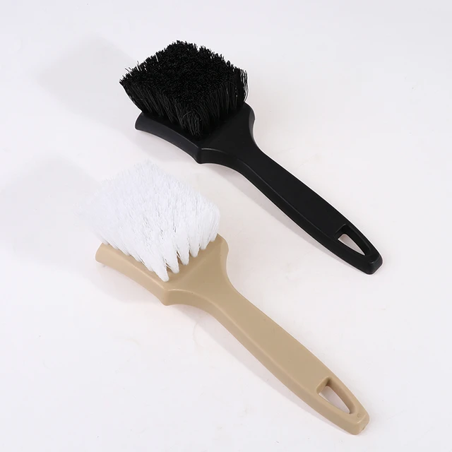 1pc Car Tire Brush, Black Long Haired Tire Cleaning Brush, Car Wheel Cleaning  Brush