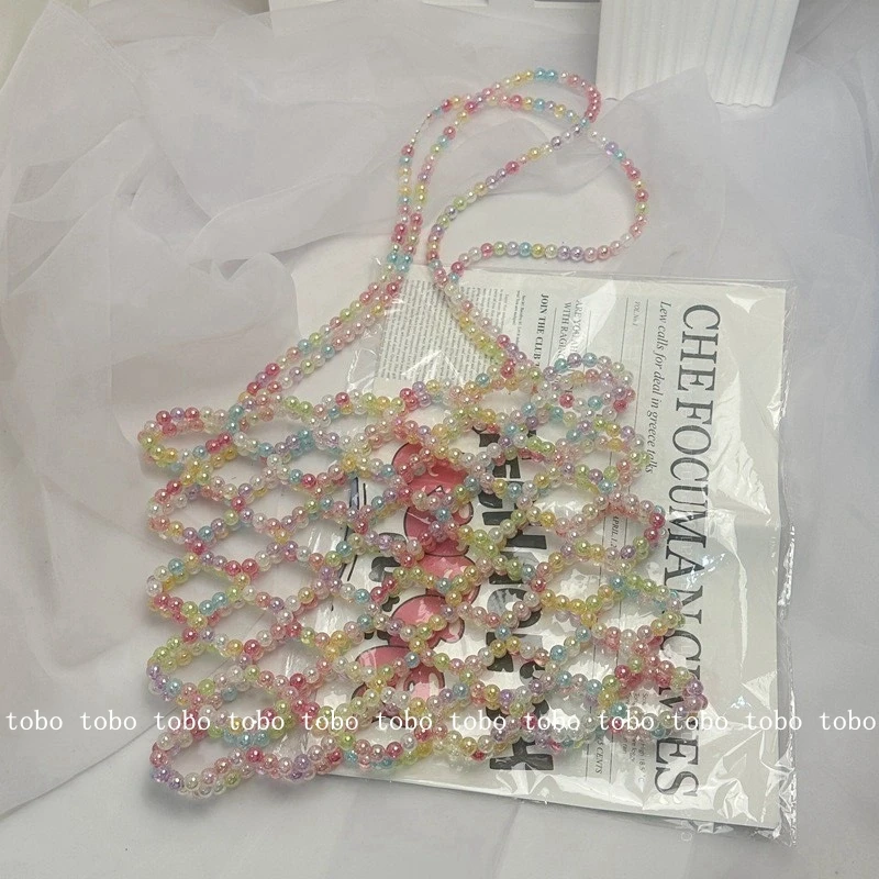 

Shiny Colorful Hollow Out Underarm Bags for Women Handmade Cute Sweet Girls Designer Bags Luxury Evening Party Wallets