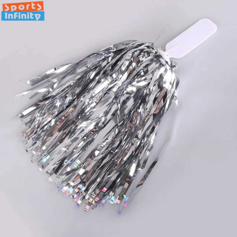 Children Cheerleading Pom Poms with Handle Cheer Balls Gold Yellow Pink Red Green Blue for Women Girl Kids Pompoms Accessories cheerleading pom poms cheerleading ball
